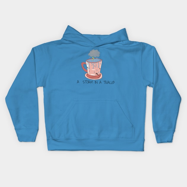 A Storm in a Teacup Kids Hoodie by Geometrico22